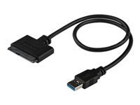 Câble adaptateur de disque dur USB 3.0 SATA III vers USB 3.0 pour disque dur  UASP, câble adaptateur de disque dur SSD 2,5/1,8/2,5/3,5, compatible  UASP avec alimentation DC 12V (Cable+Charger) : 