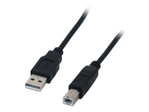 USB 2.0 cable A/B plug - 1.80m Black