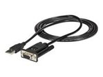 Carte réseau Gigabit StarTech.com Câble adaptateur DCE USB vers série RS232 DB9 null modem 1 port avec FTDI