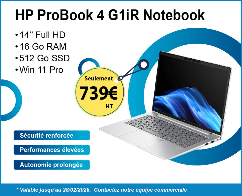 Banniï¿½re promotionnelle offre hp probook de CompuFirst. Compufirst Revendeur Informatique