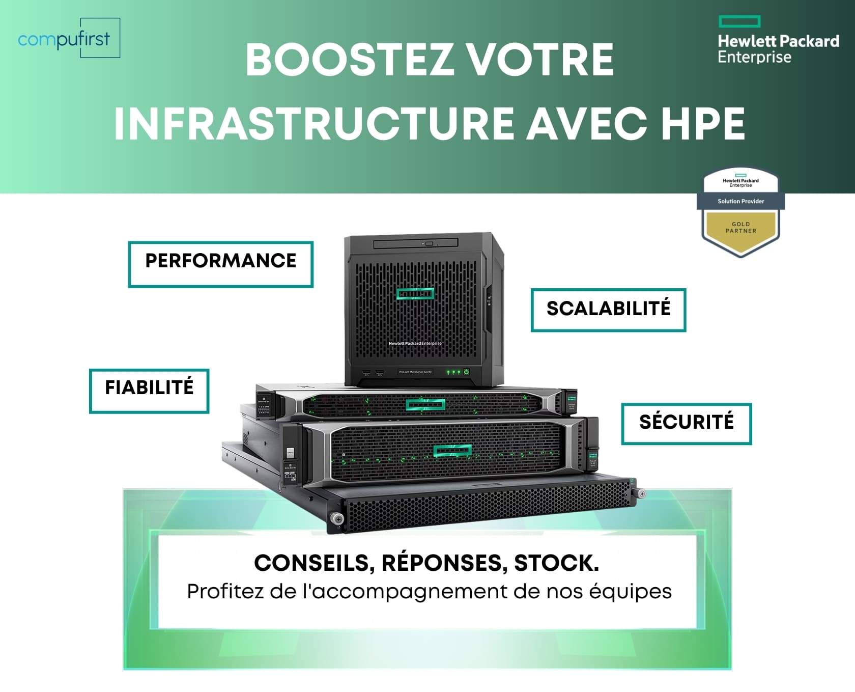 Infrastructure HPE. Compufirst Revendeur Informatique